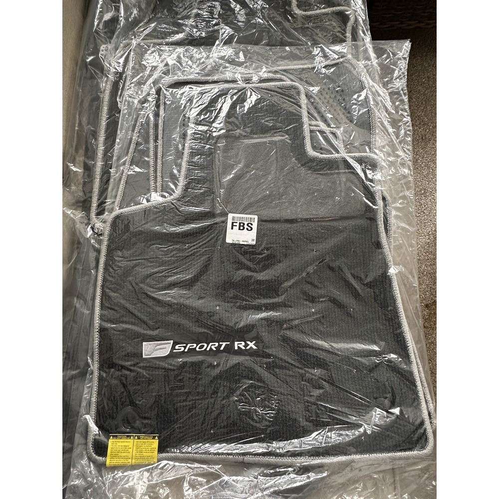 LEXUS OEM FACTORY F-SPORT FLOOR MAT SET2016-2017 RX350 BLACK WITH SILVER SERGING